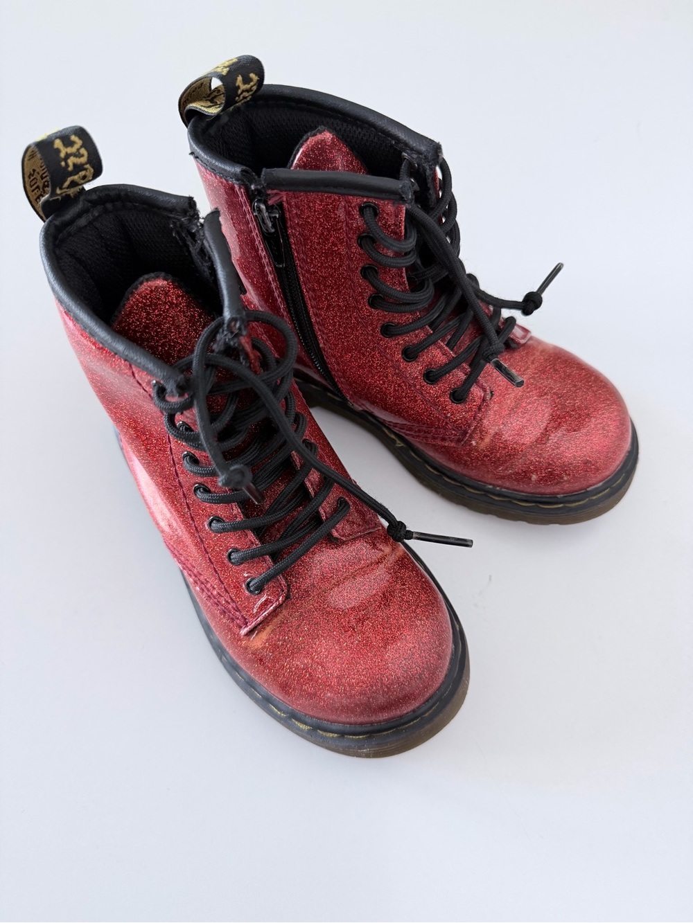 Dr. Martens 1460 Glitter Toddler Ankle Boots Size 10 - Picture 3 of 8
